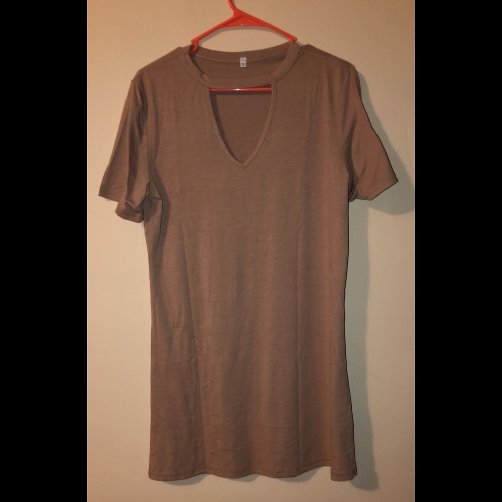 Nude T shirt dress